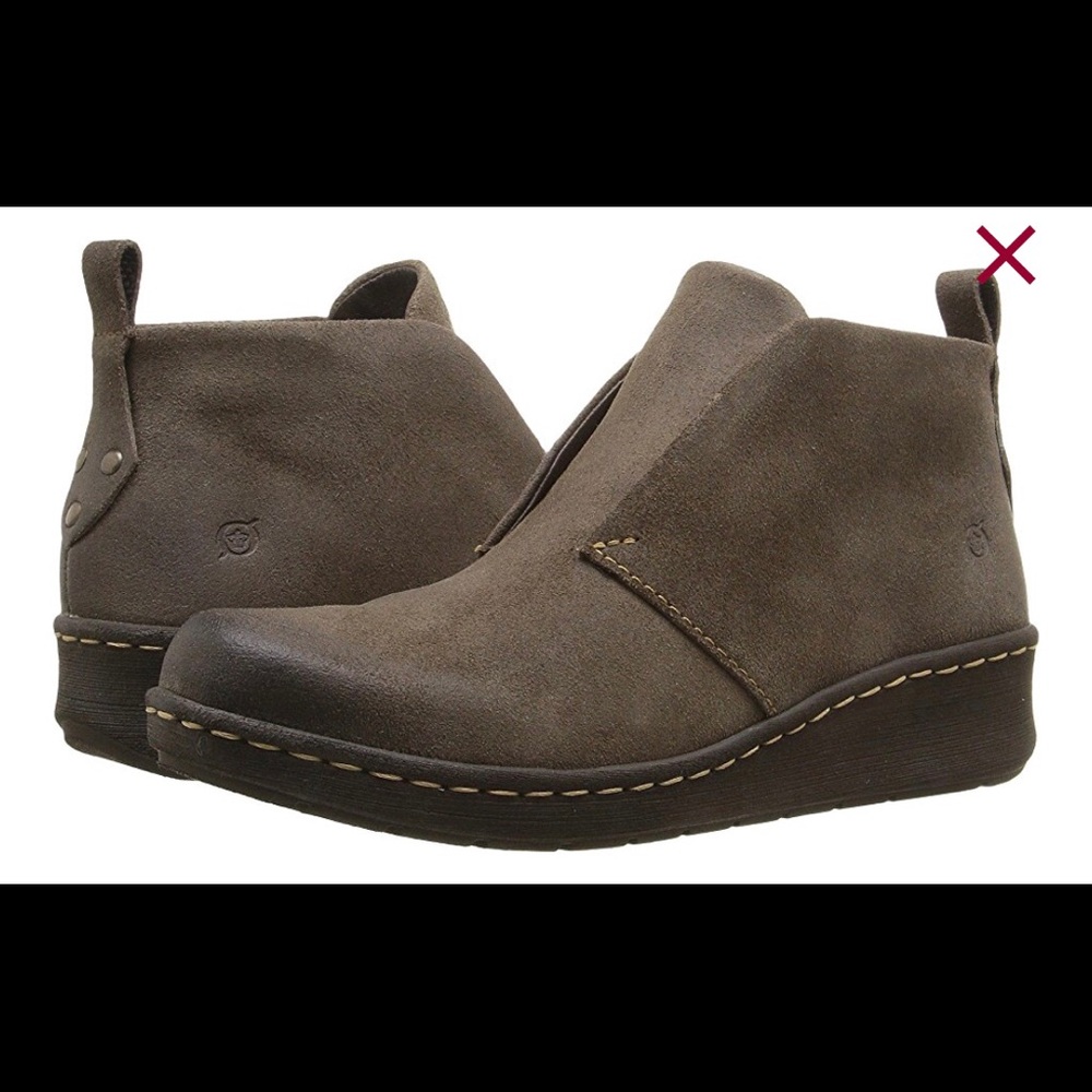 Born Suede Wedge Bootie NIB